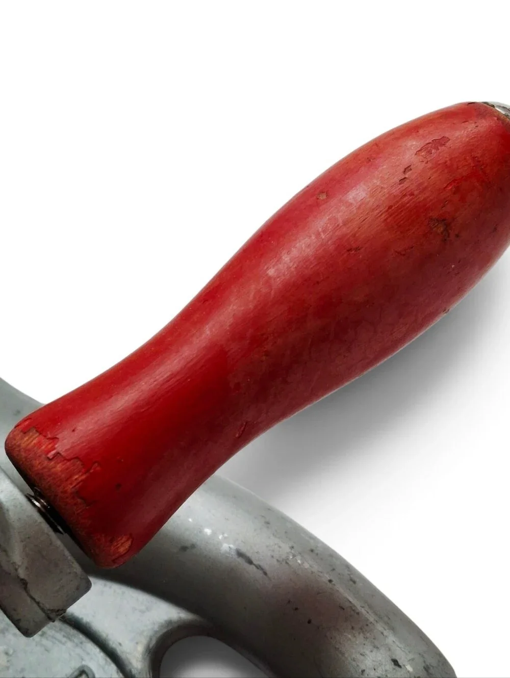 Vintage National Ice Crusher Red Wooden Hand Crank Countertop Tabletop Barware